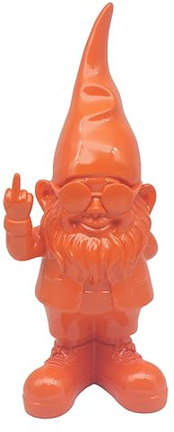 Lesser & Pavey Gnomes Home Decor Figurines & Ornaments For Home & Office | Decorative Home Accessories Statues For Indoor & Outdoor | Lovely Gifts for Women & Men Swearing Orange 42 Cm