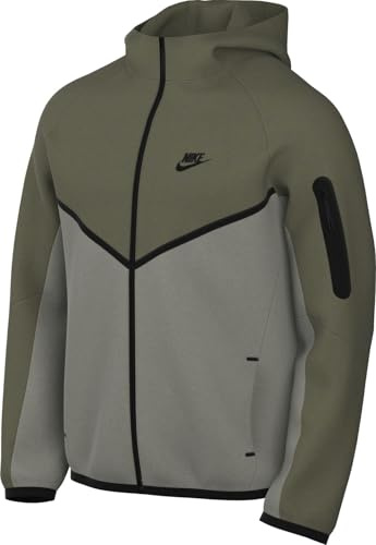 Nike Tech Windrunner Hoodie Mit Durchgehendem Reißverschluss Für Herren, Medium Olive/Light Army/Black, HV0949-222, S