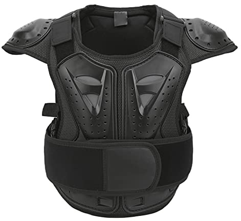 HELEVIA Motorcycle Riding Armor Vest Comfortable Cycling Chest Back Protection for Children Kids (L)
