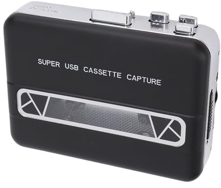 Jectse Kassettbandspelare, Inbyggd Högtalare och 3,5 Mm Hörlursuttag, Bärbar Kassett Till MP3-konverterare med USB-kabel och Programvara, för Bärbar Dator, CD-brännare