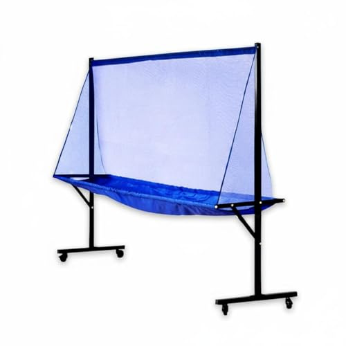 MagiDeal Collecteur de Balles Portable Filet de Réception pour -Pong de Récupération Support Métal Base à Roues Gestion des Balles pour Entraînement, Filet De Collecte Mobile Noir