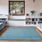 VIMODA Teppich Grau Türkis Kurzflor Meliert Farbecht Pflegeleicht, Maße:120 x 170 cm