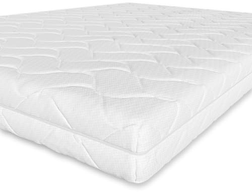Amazon Basics Materasso Matrimoniale in schiuma di comfort a 7 zone, Medio-rigido (H3), 160 x 200 x 15 cm, Bianco