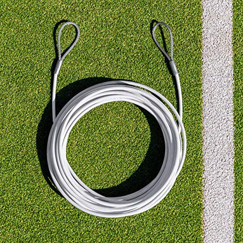 Vermont Tennis Net Headline Wire Cable - 33ft & 42ft Wide Nets - Loop & Pin or Double Loop (Double Loop, 42ft Doubles Net)