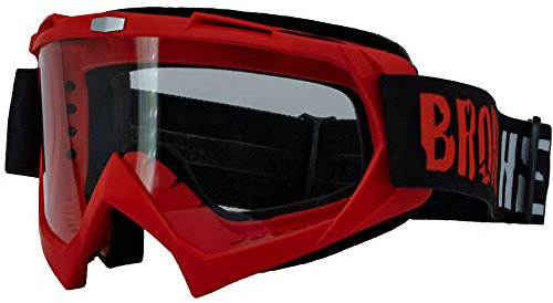 Broken Head MX-2 Goggle Rot - Motorrad-Brille Für Motocross, Enduro, Downhill, Offroad - Mit UV-Schutz