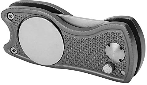 Kuuleyn Golf Divot Repair Tool, Golf Green Fork, Edelstahl Golf Pitchfork Faltbares Golf Divot Tool Switchblade Tool Divot Repair Tool(grau)