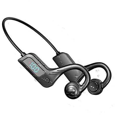 itrimaka Casque à Conduction osseuse - Écouteurs à Conduction osseuse - Sport étanche à Conduction sans Fil pour Le Camping, Le Cyclisme, l'entraînement, la Course à Pied, la Conduite