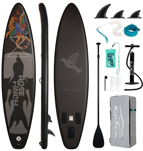 FEATH-R-LITE Tabla de Surf Hinchable Stand Up Paddling Sup Board con Remo Ajustable/Bomba/Mochila/Correa/Bolsa Impermeable