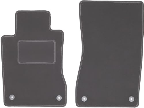 Wielganizator Automatte – Passend für Mercedes E W211 Limousine, Kombi 2002-2009 – Velours – Autozubehör - Auto Fußmatten – Fußmatte Auto – 2-teilig - Graphit