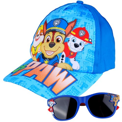 Patrol Baseball Cappello Bambino Con Visiera e Occhiali da Sole, Protezione UV in Cotone Regolabile