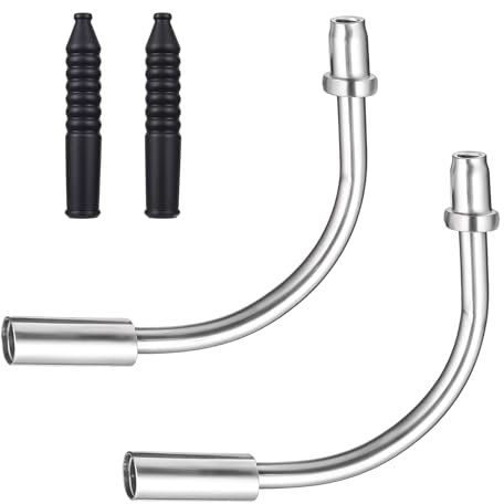 Giantree Fahrrad V Bremsnudelkabel, 90° Fahrrad Biegung Führungsrohr Bremsbacken V brake mit Endkappen Bremszug Schutzrohr Set für Fahrrad Bremszug (Stil 2)