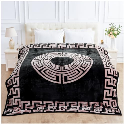 GC GAVENO CAVAILIA Manta Pesada de Lujo 4 kg Reversible de Forro Polar Sherpa, 2 Capas para Sueño Profundo y Alivio de Ansiedad - Poliéster para Adultos (200 x 240 cm)