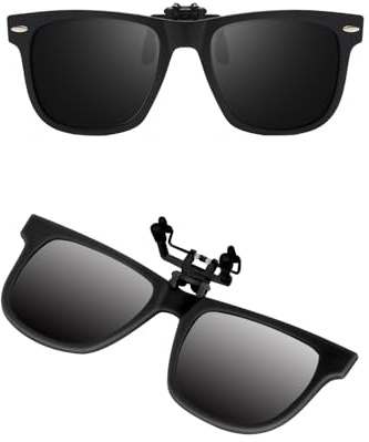 Y9-ETJPJ Lunettes de soleil polarisées à clipser pour enfants Protection UV 400 Pour garçons et filles, Noir