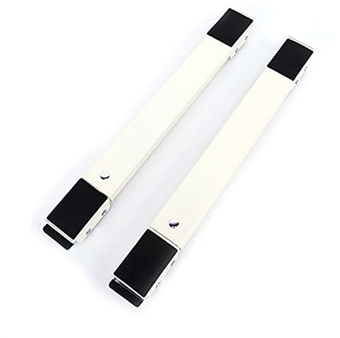Apparatrulle, Tvättmaskinsbas, Kylskåpssockel, med hjul Tvättmaskinsunderrede rörligt, för tvättmaskin och torktumlare Kylskåp, paket med 2, vit (vit)