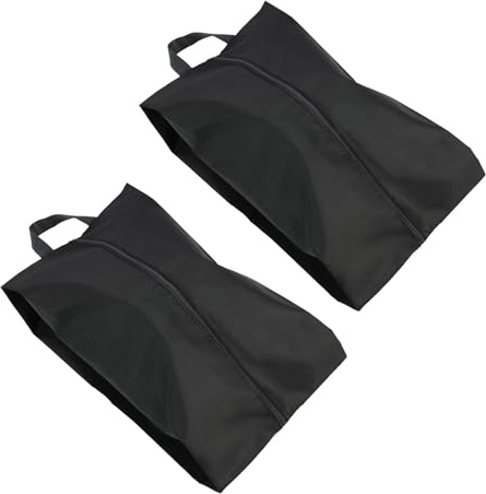 Sacchetti Porta Scarpe Impermeabili per Viaggio – Sacchetti Resistenti allo Sporco e all'Acqua, Ideali per Scarpe da Viaggio, Sport e Vacanze, Capacità fino alla Taglia EU 47, Colore Nero (2)
