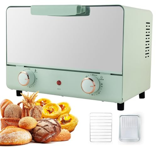 Genérico Horno De Sobremesa para Tartas, Calentamiento Eficiente De 1000 W, Control De Temperatura De 90 A 230 Grados, Capacidad De Doble Capa De 14 L, Diseño De Mango Anti-escaldaduras