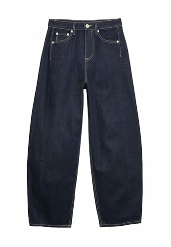 Marks & Spencer Jeans Barrel de Talle Medio Mezcla De Índigo UK 16 (EU 44)