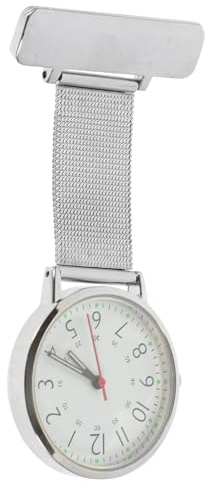 Beavorty Reloj de Enfermería para Profesionales Médicos Diseño Colgante en Pecho, Acero Inoxidable Plata, Estilo Minimalista y Precisión en Entornos Médicos