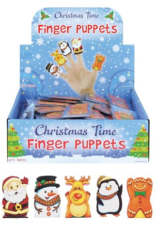 HENBRANDT Assortiment de 5 marionnettes à doigts de Noël