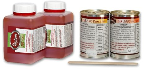 Restom - Kit Poly - pour réservoir en Plastique, Fibre et résine Entre 15L et 25L - Traitement pour intérieur de réservoir - Pallie la porosité
