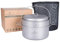 iBasingo 4.5L Titan Dampfer Suppe Topf 2L Dampffächer Set Outdoor Camping Kochgeschirr Leichtes Picknick Wandern Hängende Topf Reise Haushalt Küchengeschirr Kochen Kit Hot Pot Für 3-5 Person Ti2114C
