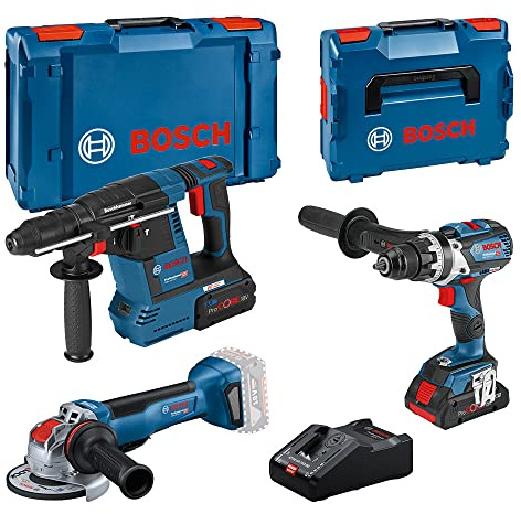 Bosch Professional Combo Kit GSR 18V-110C + GWX 18V-10 P + GBH 18V-26 F (inkl. 1x 4,0 Ah ProCORE18V-Akku, 1x Akku ProCORE18V 8.0Ah, Ladegerät GAL 18V-160 C, in XL-BOXX)
