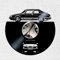VINY WOODY Wanduhr Schallplatte Silhouette Automobil Schwedischen Tourismus 80er Jahre
