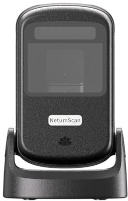 NetumScan USB Wired Desktop 1D 2D QR Barcode Scanner Hands-Free Omni-Directional Barcode Reader, kompatibel mit PC Windows/Mac/Linux für Supermarket Warehouse Retail Store Bookstore POS System CN-40