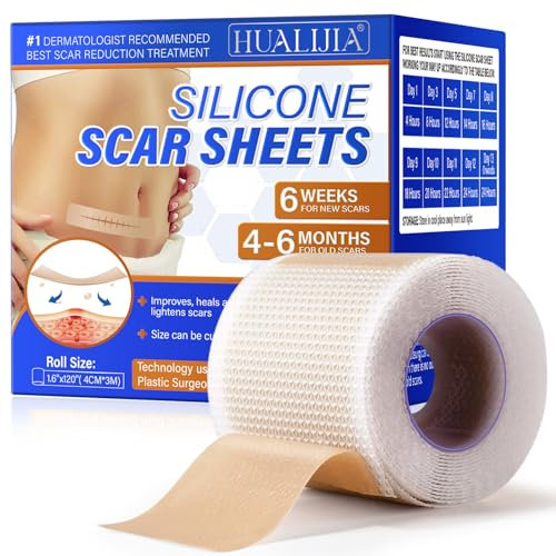 Silikon Narbenpflaster, Silikon-Narbenband (4cm x 300cm), Silicone Scar Tape – Hautfreundlich, Atmungsaktiv, Wasserfest