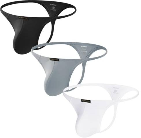 Casey Kevin Perizoma Uomo Tangas Perizomi String e Tanga Sexy Intimo Perizoma Classico da Uomo, Nero/Bianco/Grigio, M