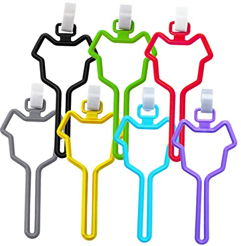TOYANDONA Support De Paquet à Déjections Canines Clipsable, Accessoire De Promenade Pour Chien, Plastique Solide, Lot De 7 Pièces Multicolores, Usage Extérieur, Pour Propriétaires De Chiens
