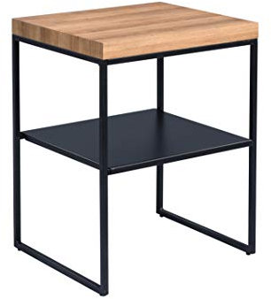 M2 Kollektion Vista 4 Beistelltisch, MDF Dekor Eiche braun, 50x40cm, Höhe 62cm
