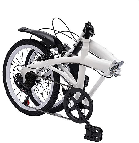 DGKLNDSY Vélo 20 pouces pour adulte - 7 vitesses - Réglable en hauteur - Vélo pliant en acier au carbone