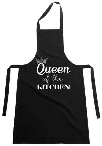 Schürze - Queen of the Kitchen - Für Oma & Mama als Geschenk -Kitchen Aprons for Cooking Baking - Schürze zum Backen und Kochen - Geschenenk für Frauen - Geschenk für Mama