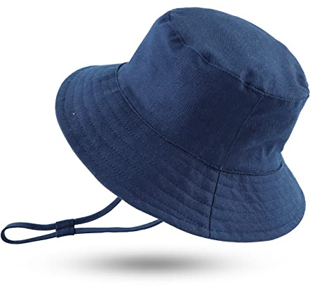 XIAOHAWANG Dinosaure Bébé Chapeau de Soleil pour Enfant Fille Garçons été Bonnet Anti-UV Bébé Chapeaux Bob (Marin, 50CM(1 à 2 an))