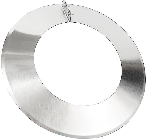Beekeg Rosetón para tubo de estufa, acero inoxidable, accesorio para chimenea, rótula de tubo de escape, junta para tubo de horno (DN 120 mm)