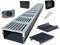 Design Entwässerungsrinne Set 6.00 m | Aluminium Grau | Typ 100x50 (Slimline Entwässerungsrinnen)