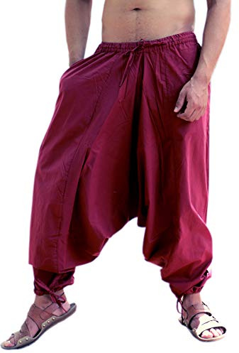 SARJANA HANDICRAFTS Pantalon de Yoga en Coton pour Homme