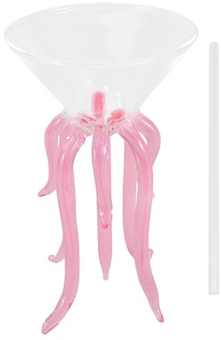 PRETYZOOM Octopus Shape Wine Goblet Glassware Set Unusual Drinkware Whiskey Glasses Home Bar Accessory