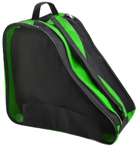 PERFETSELL Tasche Erwachsene Rollschuhetasche Grün Ice Skate Eishockey Bag Skischuhtasche mit Verstellbar Trageriemen Schlittschuhtasche Tasche für Eishockeyschlittschuhe für Herren Damen