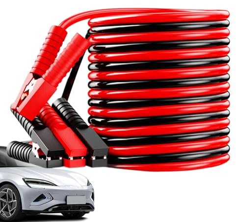 Yianyal Långa startkablar, boosterkablar - vägassistans med krokodilklämmor biltillbehör för svaga bilbatterier och lastbilar 12 V 24 V