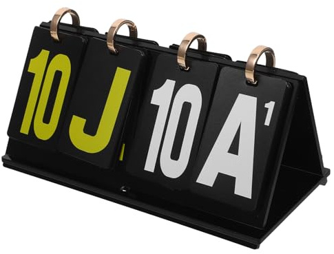 GARVALON Marcador Portátil de Mesa con Dígitos Abatibles para Puntuación de Cartas Baloncesto Tenis y Fútbol Diseño Duradero y Fácil Uso para Interiores y Exteriores