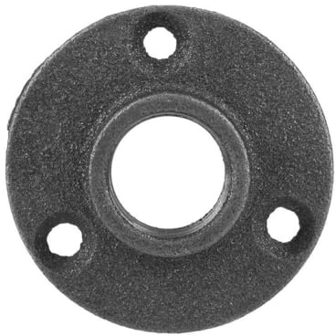 10 pièces bride de sol en fonte malléable noire BSP raccord fileté tuyau bride murale antique brides en fonte haute résistance pour meubles industriels projets de bricolage 1/2 (DN20 3/4'')
