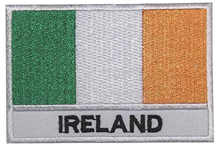 Irland Nationa Länderflagge Aufnäher Bügelbild Aufbügler Stickerei Abzeichen Länderabzeichen