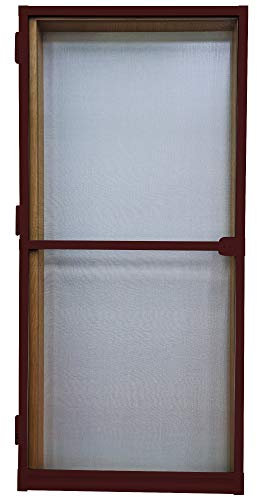 PALMAT - Fliegengitter Tür - Verstellbare Größen, Superfeine Gitter, Mückenschutz, Fliegenschutz, Fliegengittertür Weiß, Braun oder Schwarz (120x240 cm, Braun)