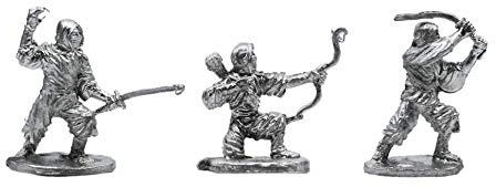 IRON WIND METALS 3 Piece Ninjas Set - 100% Lead-Free Pewter - Classic Fantasy Miniatures for 28mm Table Top Games - Made in USA - RAL Partha Miniatures