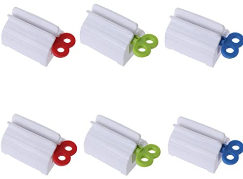 YSTrillion Presse-Dentifrice,6 Pièces Distributeur de Dentifrice,Presse Tube Dentifrice Plastique,Support de Siège de Dentifrice Pour Pommade Dentifrice pour Salle de Bain