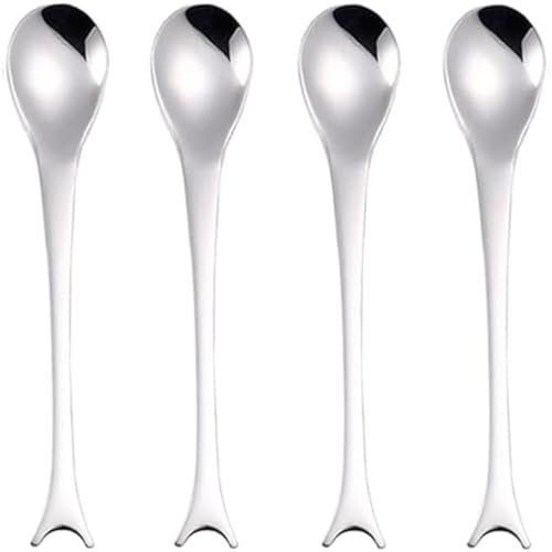 Ouliget Små dessertskedar, kaffeskedar, espressoskedar, glasskedar, skedar i rostfritt stål, 14 cm, 14 st set.