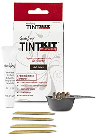 Professional Root Touch Up Hair Coloring Kit, Dark Brown, 4 applications
