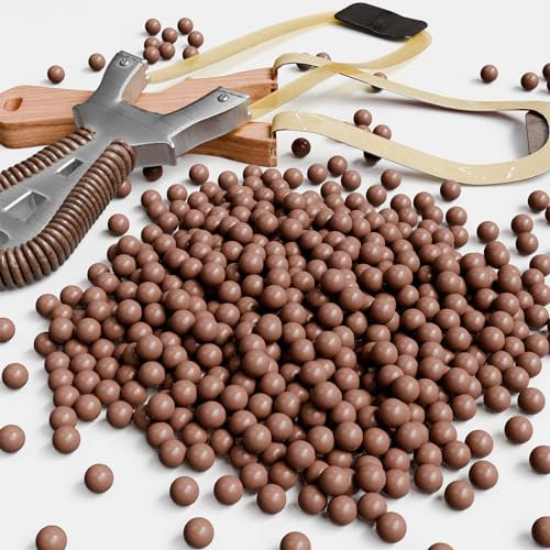 Giklux 1200 Stück Steinschleuder Munition 8mm, Tonkugeln Für Steinschleuder Profi für Jagd, Zwille für Erwachsene, Katapult Schleuder, Sportschleuder, Fletsche, Zwillen Kugeln, Schleuder Munition